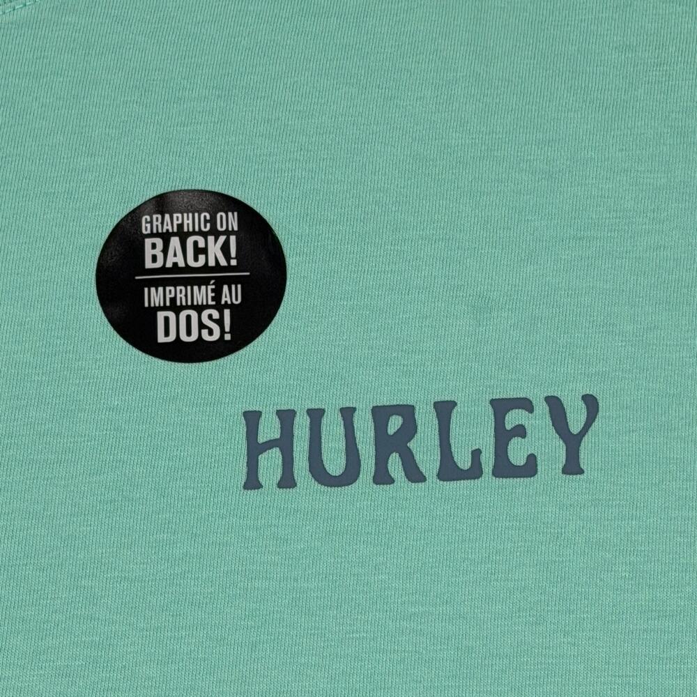 Hurley Mens T-Shirt XL Tropic Nights Graphic Tee Light Aqua Green Hawaiian NWT - Picture 3 of 10